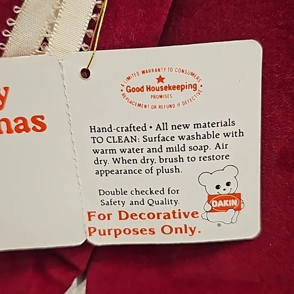 Vintage R. Dakin Stockings Christmas Victorian Boots Lace 1986 - Picture 4 of 9